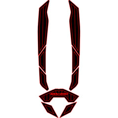 2022 Sea Doo Spark 3 Sitter Customize Jet Ski Mats Non-Slip Motorboat Traction Mat Hzchione Black Red-Vertical line