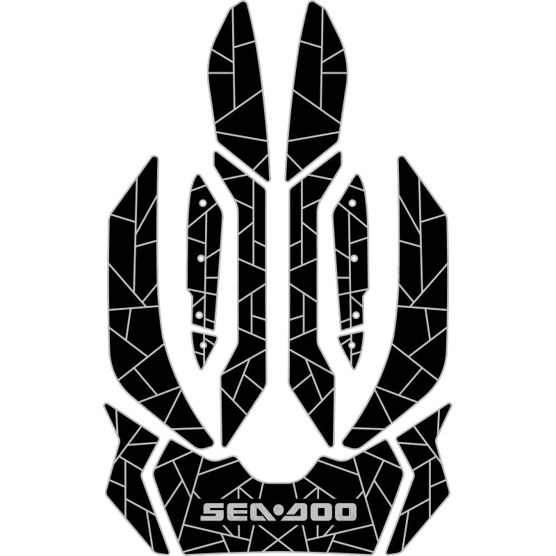 2012-2016 Sea Doo RXP-X 260 Customize Jet Ski Mats Non-Slip Motorboat Traction Mat Hzchione Black Gray-Irregular line