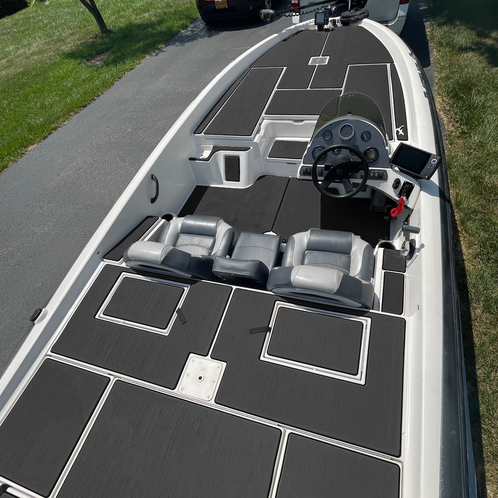 Hzchione Brushed Boat Flooring EVA Decking Traction Pad For Yacht RV Golf Cart Pool US Overseas Warehouse Shipment  Hzchione   