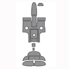 2006 Yamaha SX230 Swim Platform Cockpit Pad Boat Kit EVA Boat Flooring Foam Decking Mat  Hzchione Light Gray + Black  